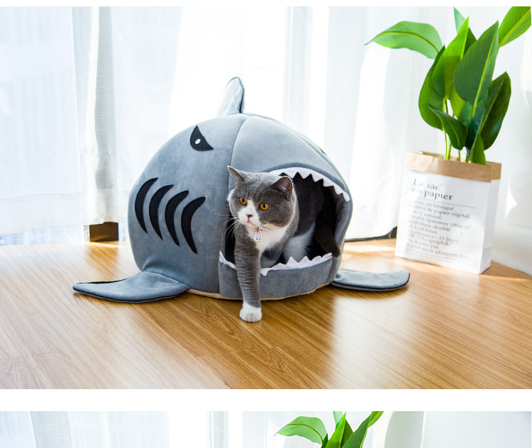 Creative Dual-Purpose Shark Pet Bed: The Ultimate Cozy Retreat for Your Furry Friends