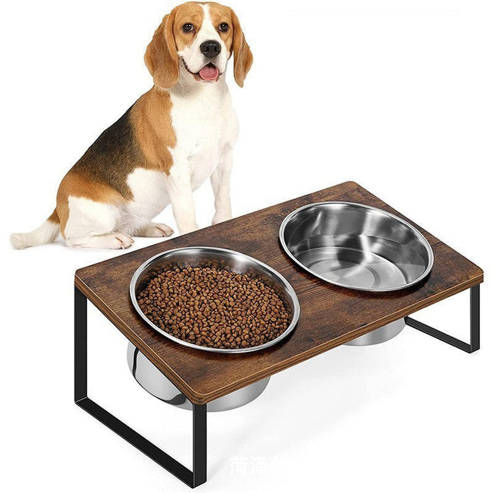 Log Pet Feeding Iron Rack: Elevate Your Pet's Dining Experience