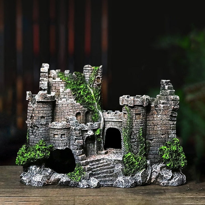 Transform Your Aquarium with the Fish Tank Resin Castle Decoration