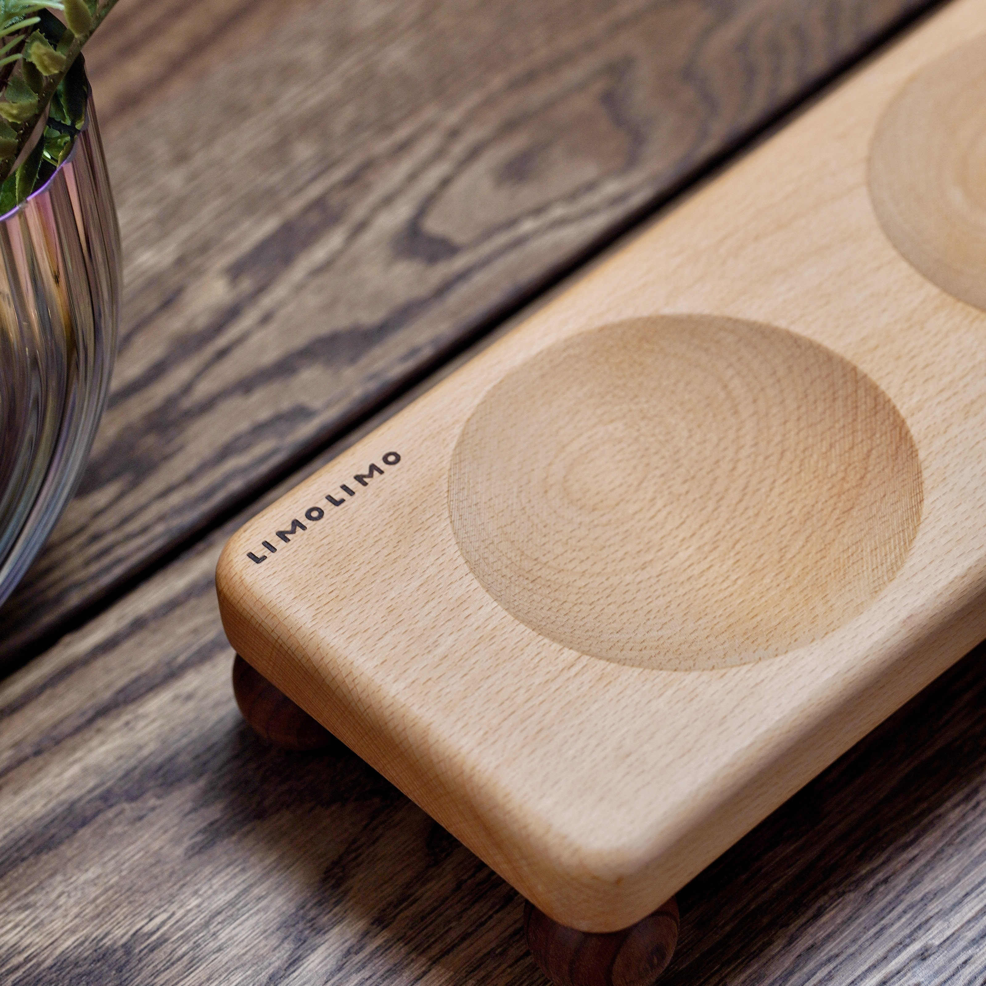 Solid Wood Pet Feeding Bowl