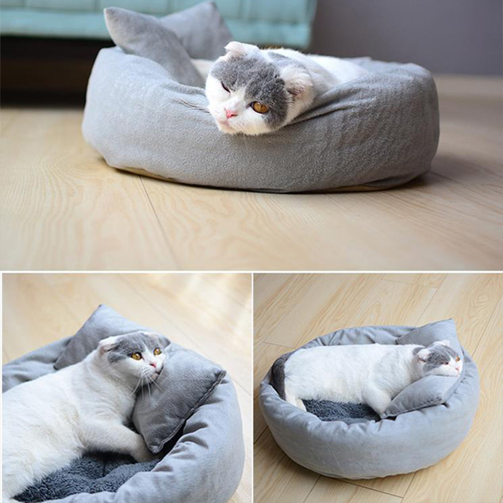 Pet Round Short Plush Bed