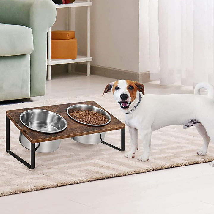 Log Pet Feeding Iron Rack