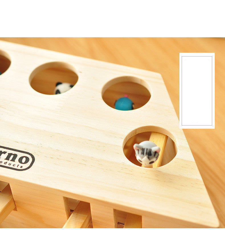 Solid Wood Hamster Cat Toy