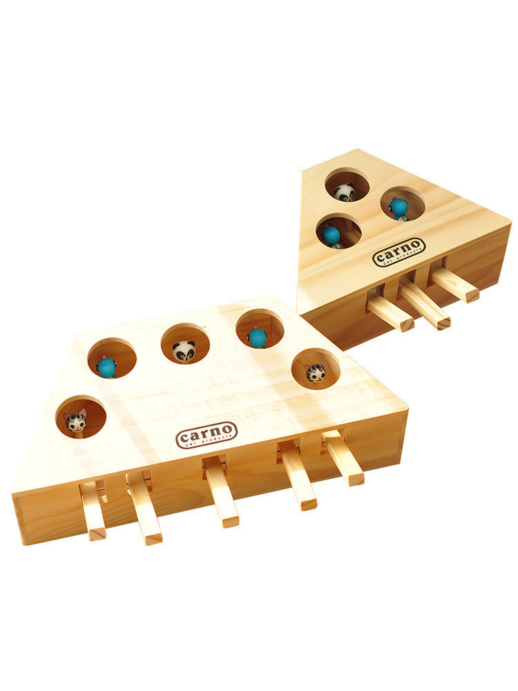 Solid Wood Hamster Cat Toy