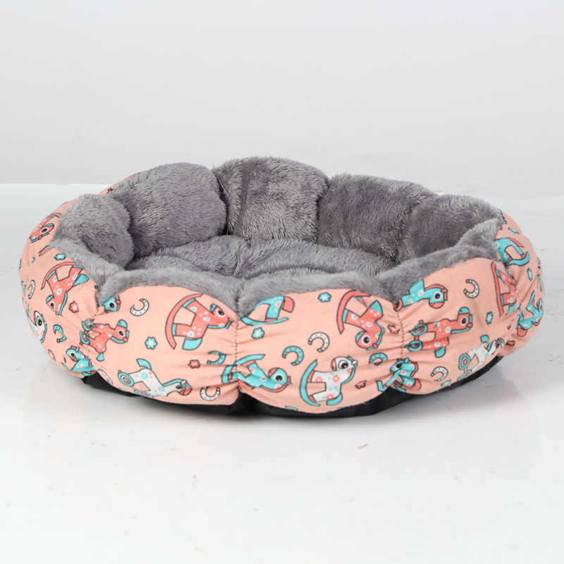 Calming Round Fluffy Pet Bed
