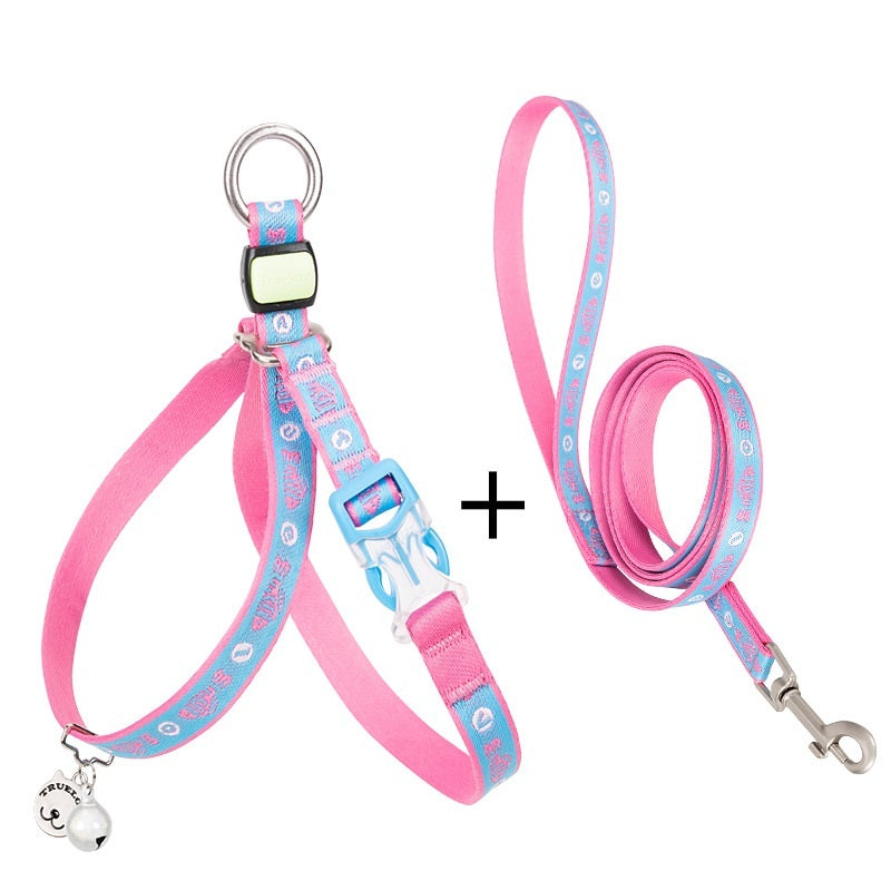 Pet Bell Chest Strap Teddy Leash