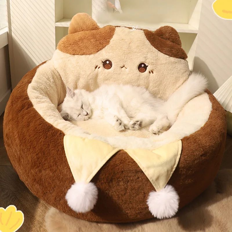 Round Winter Warm Deep Sleep Bed