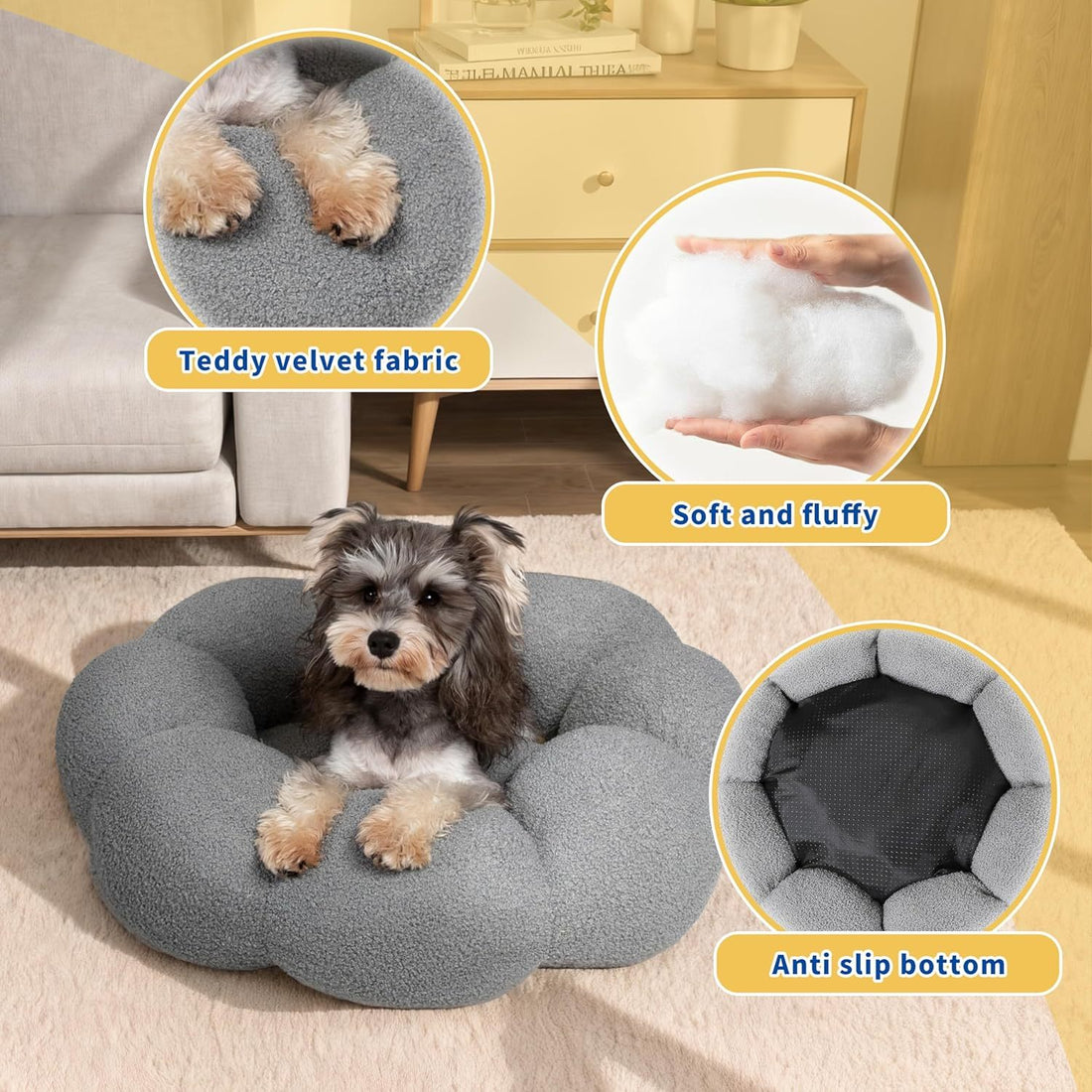 Calming Washable Pet Bed
