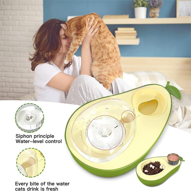 Automatic Drinking Pet Feeder Avocado Shape