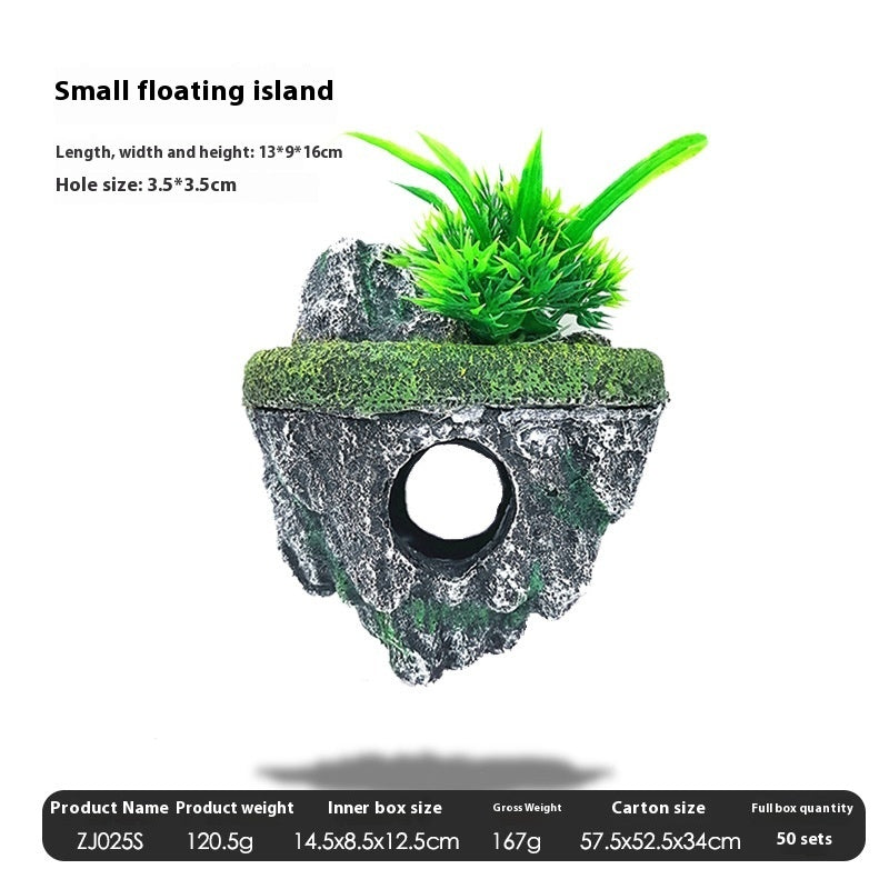 Fish Tank Landscaping Stone Floating Ornaments