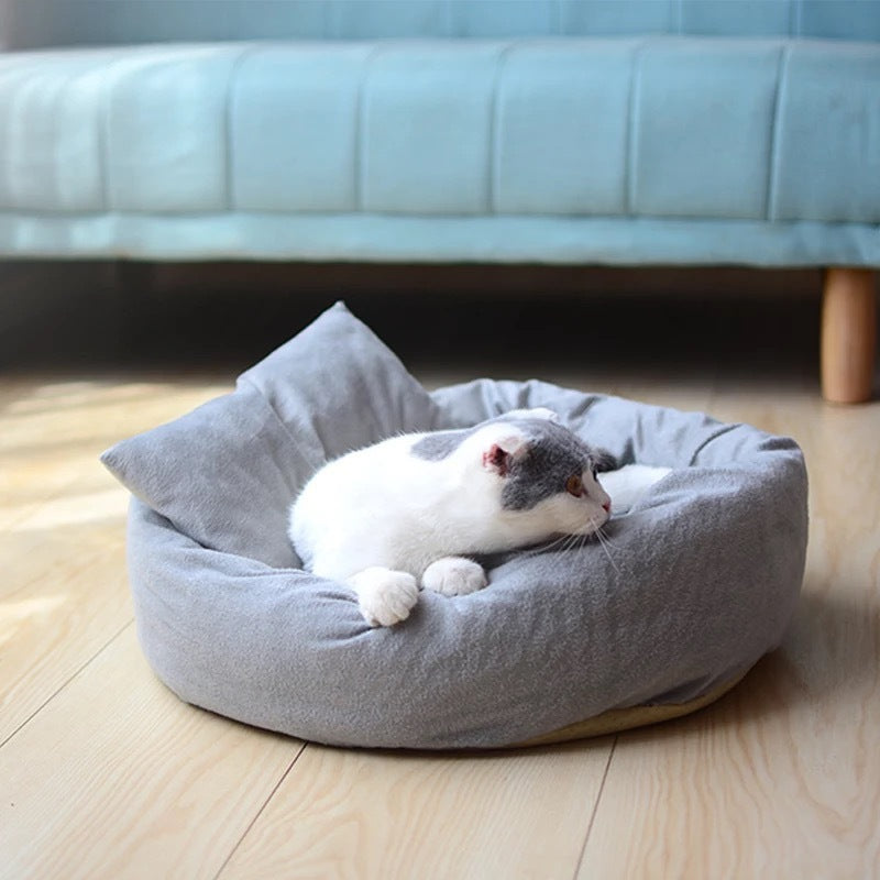 Pet Round Short Plush Bed