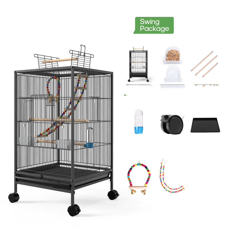 Parrot Bird Cage With Feeder