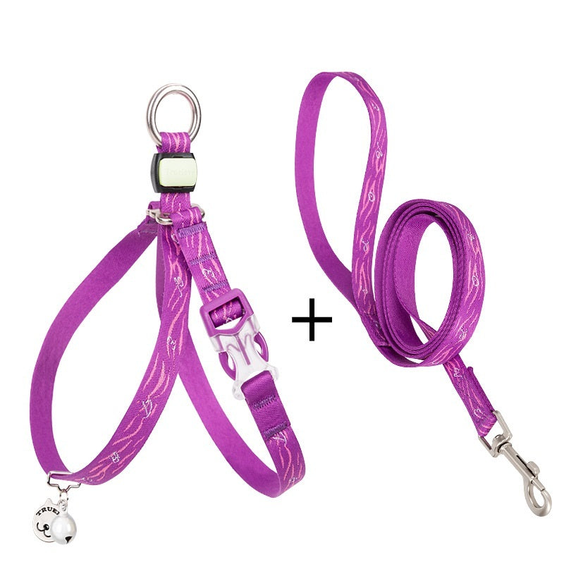 Pet Bell Chest Strap Teddy Leash