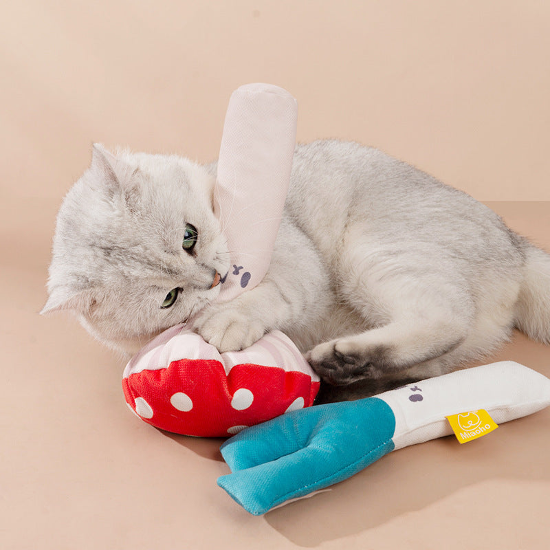 Mushroom Cat Mint Toy Pet Chew