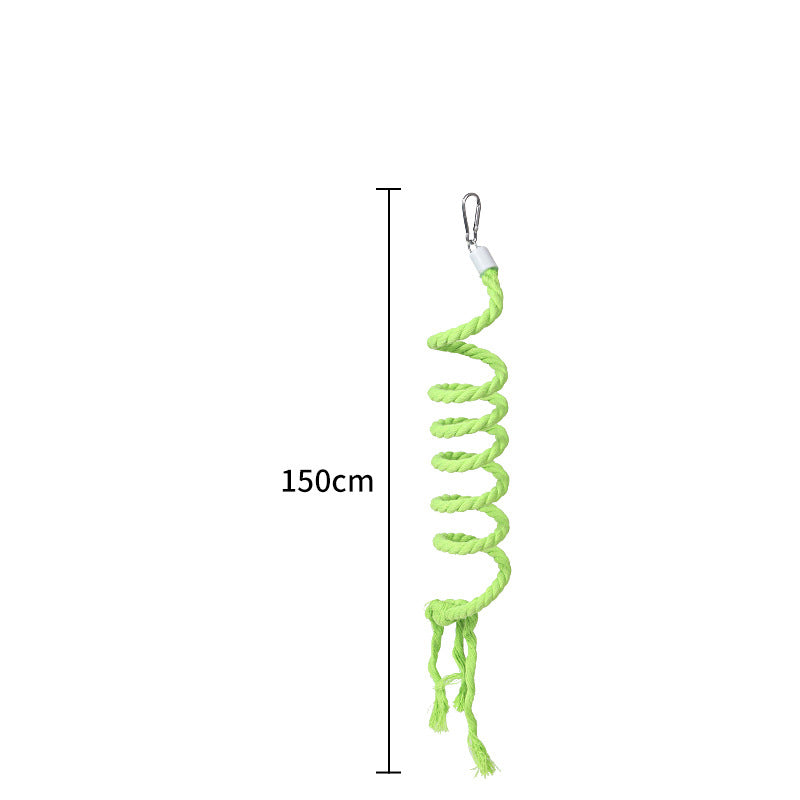 Gradient Colorful Rope Perch Stand For Birds