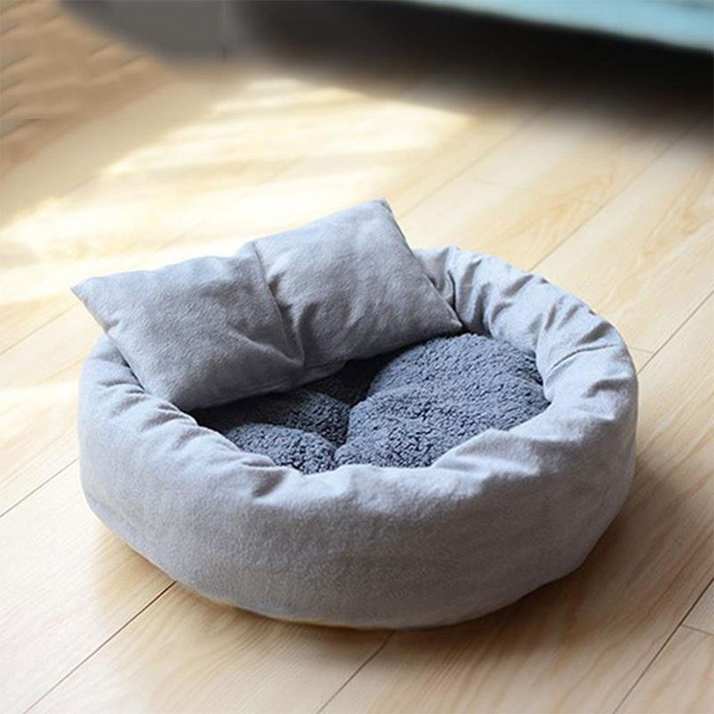 Pet Round Short Plush Bed